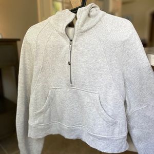 Lululemon Scuba Oversized Half Zip Hoodie in Grey